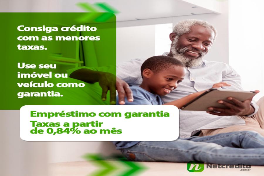 Consiga créditos com menores taxas. Use seu imóvel ou veículo como garantia. Taxas a partir de 0,84%