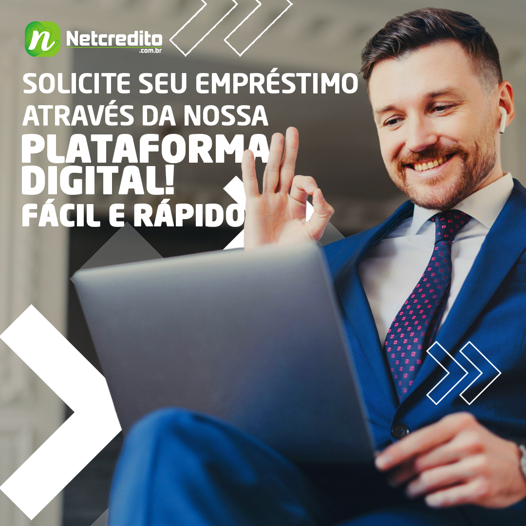 Com o Netcredito você pode solicitar um empréstimo pela nossa plataforma digital!