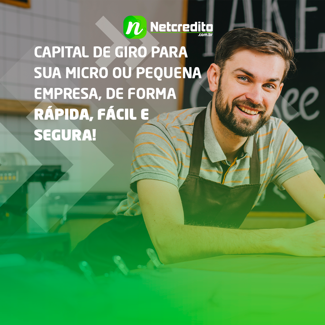Capital de giro para sua micro ou pequena empresa, de forma rápida, fácil e segura!