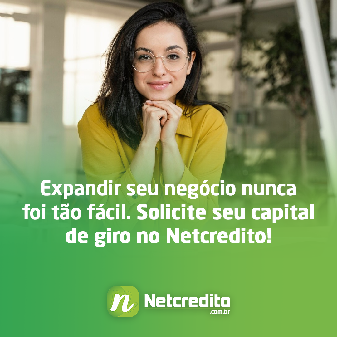 Expandir seu negócio nunca foi tão fácil. Solicite seu capital de giro no Netcredito!