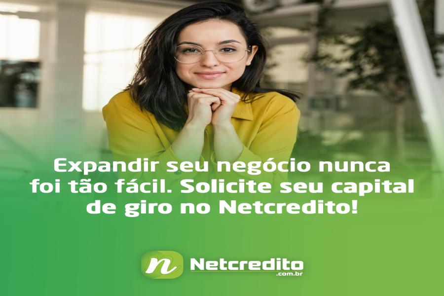 Expandir seu negócio nunca foi tão fácil. Solicite seu capital de giro no Netcredito!