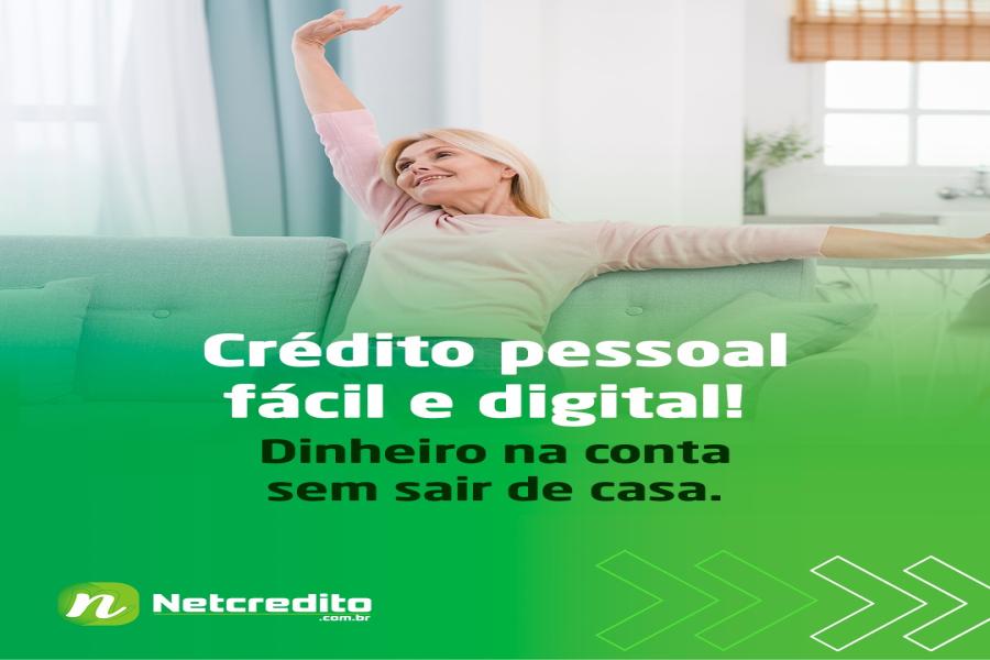 Crédito pessoal fácil e digital! Dinheiro na conta sem sair de casa