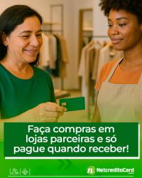 Faça compras em lojas parceiras e só pague quando receber!