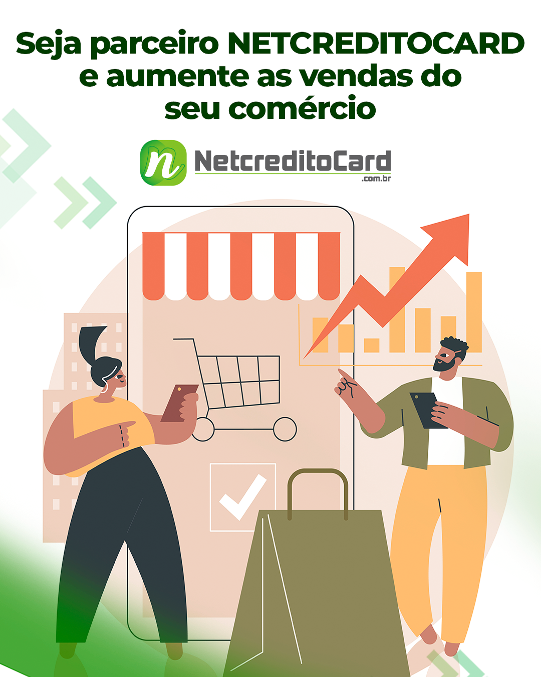 Seja parceiro NETCREDITOCARD e aumente as vendas do seu comércio