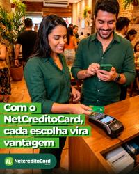 Com o NETCREDITOCARD, cada escolha vira vantagem
